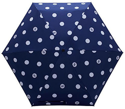 Picture of Fidus Ultra Light Mini Compact Travel Umbrella ? Windproof Portable Parasol Sun & Rain Outdoor Golf Umbrella with 95% UV Protection for Women Men Kids-dot Blue