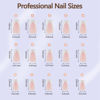 Picture of Misssix Deep French Gel Nail Tips, 150Pcs French Tip Press on Nails Long Square Pink, No Need to File 3 in 1 Tips Pre-lasting, Fake Nails for Nail Art DIY 15 Sizes