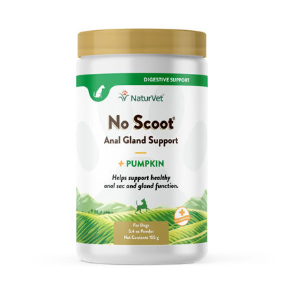 Picture of NaturVet - No Scoot for Dogs - Plus Pumpkin - Supports Healthy Anal Gland & Bowel Function - Enhanced with Beet Pulp & Psyllium Husk (5.4oz Powder)