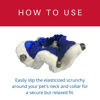 Picture of Huxley & Kent Ruff Pet Scrunchy | Festive Christmas/Holiday Neckwear for Dogs/Cats | Fun Stretchable Costume Accessory | Soft Collar with Bells (Hanukkah, Extra-Large)