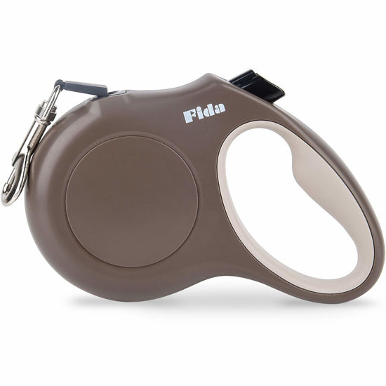 Picture of Fida Retractable Dog Leash, 16 ft Dog Walking Leash for Small Dogs up to 26lbs, 360° Tangle Free, Coffee/Brown