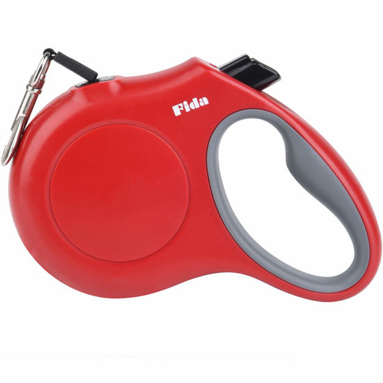 Picture of Fida Retractable Dog Leash, 16 ft Dog Walking Leash for Small Dogs up to 26lbs, Tangle Free, Red