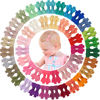 Picture of CLLOT Hair Clip 90PCS, Baby Girls Fully Lined Baby Bows Hair Pins Tiny 2' Hair Bows Alligator Clips for Infants Toddlers in Pairs