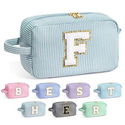 Picture of YOOLIFE Gifts for Friends - Personalized Best Friend Birthday Gifts for Women Her Friend Friendship, Sister Gifts from Sister, Personalized Monogram Initial Makeup Bag Cosmetic Toiletry Bag F