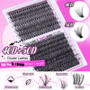 Picture of DIY Lash Extension Kit 300pcs Individual Lashes 9-18mm Mix 40D 50D Cluster Eyelash Extension Kit Wispy Lash Clusters with Lash Bond and Seal and Remover Lash Tweezers for Lash Extension by Yawamica