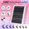 Picture of Lash Clusters Kit Fluffy Eyelash Extension Kit Thick Volume Individual Lashes 100D 10-18mm 300pcs Eyelash Clusters with Bond and Seal and Lash Remover and Lash Applicator Kit DIY at Home by Yawamica