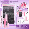 Picture of DIY Lash Extension Kit 300pcs Individual Lashes Clusters Eyelash Extension Kit 10-20mm 50D Lash Clusters with Lash Bond and Seal and Lash Remover Lash Applicator DIY Lash Kit at Home by Yawamica