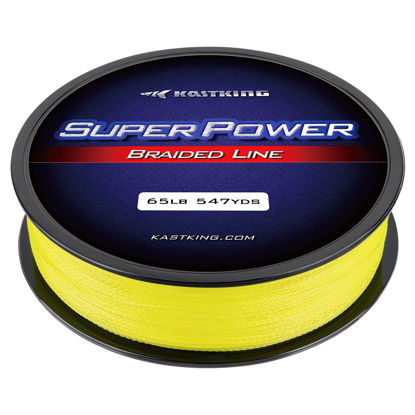 Picture of KastKing Superpower Braided Fishing Line,Yellow,6 LB,327 Yds