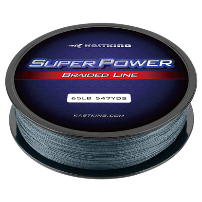 Picture of KastKing Superpower Braided Fishing Line,Low-Vis Gray,6 LB,327 Yds