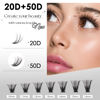 Picture of Lash Clusters DIY Lash Extensions Kit 320pcs Individual Lashes Clusters 20D 50D D Curl Eyelash Extension Kit with Applicator and Lash Bond&Seal,Clusters Lash Glue Remover Mix 10-16mm (20D+50D-320 KIT)