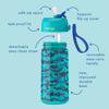 Picture of Bentgo Kids Water Bottle - Leak-Proof, Durable Tritan, BPA-Free 15 oz. Cup for Kids/Toddlers Ages 3+ - Flip-Up Straw & Dishwasher Safe for School, Sports, Daycare & Camp (Sharks)