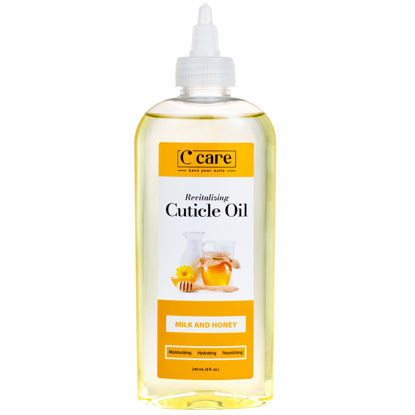 Picture of C CARE Milk and Honey Cuticle Oil For Nails - Repairs Cuticles Overnight - Moisturizes and Strengthens Nails and Cuticles - 8 oz