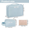 Picture of Queboom Travel Makeup Bag Cosmetic Bag Makeup Bag Toiletry bag for women and men (Blue-3pcs)