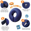 Picture of BENCMATE Protective Inflatable Collar for Dogs and Cats - Soft Pet Recovery Collar Does Not Block Vision E-Collar (Small, Navy Blue)