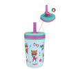 Picture of Zak Designs SuperKitties Kelso Toddler Cups For Travel or At Home, 12oz Vacuum Insulated Stainless Steel Sippy Cup With Leak-Proof Design is Perfect For Kids (Ginny, Sparks, Buddy, Bitsy)