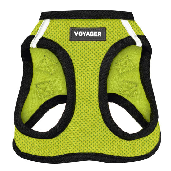 Picture of Voyager Step-in Air Dog Harness - All Weather Mesh Step in Vest Harness for Small and Medium Dogs and Cats by Best Pet Supplies - Harness (Lime Green/Black Trim), M (Chest: 16-18")