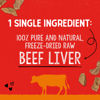 Picture of Stella & Chewy's Freeze-Dried Raw Single Ingredient Beef Liver Treats, 3 oz. Bag