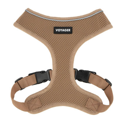 Picture of Aerolite No Pull Mesh Dog Harness with Lightweight, Soft, Breathable Chest Coverage, Reflective Stitching, and Adjustable Straps for Walking, Running, Training, Heavy Duty and Durable - Beige, S