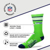 Picture of For Bare Feet NFL 4 Stripe Deuce Crew Sock, Seattle Seahawks, Medium