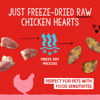 Picture of Stella & Chewy's Freeze-Dried Raw Single Ingredient Chicken Hearts Dog Treats, 3 oz. Bag