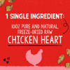 Picture of Stella & Chewy's Freeze-Dried Raw Single Ingredient Chicken Hearts Dog Treats, 3 oz. Bag