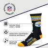 Picture of For Bare Feet NFL 4 Stripe Deuce Crew Sock, Pittsburgh Steelers, Medium