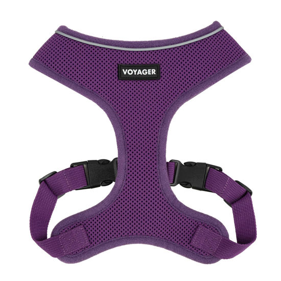 Picture of Aerolite No Pull Mesh Dog Harness with Lightweight, Soft, Breathable Chest Coverage, Reflective Stitching, and Adjustable Straps for Walking, Running, Training, Heavy Duty and Durable - Purple, XL