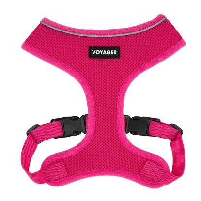 Picture of Aerolite No Pull Mesh Dog Harness with Lightweight, Soft, Breathable Chest Coverage, Reflective Stitching, and Adjustable Straps for Walking, Running, Training, Heavy Duty and Durable - Fuchsia, XS