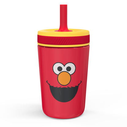 Picture of Zak Designs Sesame Street Kelso Toddler Cups For Travel or At Home, 12oz Vacuum Insulated Stainless Steel Sippy Cup With Leak-Proof Design is Perfect For Kids (Elmo)