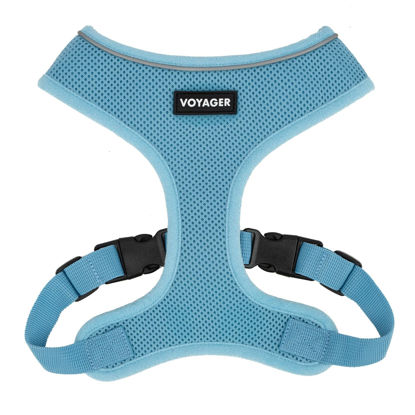 Picture of Aerolite No Pull Mesh Dog Harness with Lightweight, Soft, Breathable Chest Coverage, Reflective Stitching, and Adjustable Straps for Walking, Running, Training, Heavy Duty and Durable - Baby Blue, L