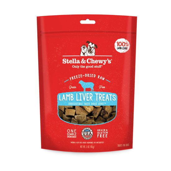 Picture of Stella & Chewy's Freeze-Dried Raw Single Ingredient Lamb Liver Treats, 3 oz. Bag