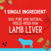 Picture of Stella & Chewy's Freeze-Dried Raw Single Ingredient Lamb Liver Treats, 3 oz. Bag