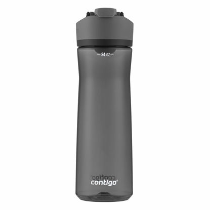 Picture of Contigo Cortland Spill-Proof Water Bottle, BPA-Free Plastic Water Bottle with Leak-Proof Lid and Carry Handle, Dishwasher Safe, Licorice, 24oz