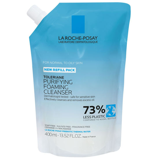 Picture of La Roche-Posay Toleriane Purifying Foaming Facial Cleanser | Niacinamide + Ceramides + Prebiotic Thermal Water | Oil Free Face Wash For Oily Skin | Pore Cleanser Safe For Sensitive Skin | Soap Free