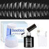 Picture of Beetles Gel Nail Kit Gel Nail Tips 504Pcs XS short oval Pre Shaped Clear Full Cover False Nail Tips with 5 in 1 Nail Glue and Reformatory Led Nail Lamp for Nail Art Diy Home Manicure