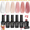 Picture of Beetles Jelly Gel Nail Polish Set 6 Colors Neutral Sheer Milky White Nude Pink Gel Polish Kit Translucent Soak off Uv Nail Gel Diy Manicure 2024 New Nail Trend Nail Polish Gift for Girls Women