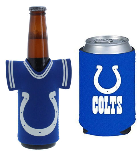 Picture of Football Can & Bottle Holder Insulator Beverage Huggie Cooler (Indianapolis (Colts) - Jersey Kaddy)