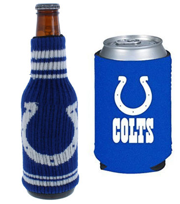 Picture of Football Can & Bottle Holder Insulator Beverage Huggie Cooler (Indianapolis (Colts) - Krazy Kaddy)