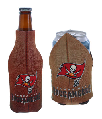 Picture of Football Can & Bottle Holder Insulator Beverage Huggie Cooler (Tampa Bay (Buccaneers) - Football Coolie)