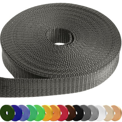 Picture of TECEUM 2 Inch Webbing - Charcoal - 10 yards - 2” Heavy-Duty Wide Webbing for Climbing Outdoors Indoors Crafting DIY