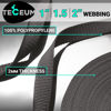 Picture of TECEUM 2 Inch Webbing - Charcoal - 10 yards - 2” Heavy-Duty Wide Webbing for Climbing Outdoors Indoors Crafting DIY