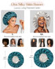 Picture of YANIBEST Satin Bonnet for Sleeping, Hair Bonnets for Women and Men, Double Layer Ajustable Silky Bonnet for Curly Braids Hair