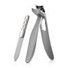 Picture of BEZOX Ergonomic Angled Head Thick Toenail Clipper for Seniors - Large Nail Clippers for Thick and Ingrown Nails with Metal Nail File, Premium Nail Cutter Fingernail Clipper for Men and Women - Silver