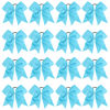 Picture of 16PCS 8" Large Cheer Hair Bows Ponytail Holder Elastic Band Handmade for Cheerleading Teen Girls College Sports (Sky Blue, 16 Count (Pack of 1))