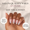 Picture of Glamnetic Press On Nails - Winter Storm | Semi-Transparent Short Almond Nails, Reusable | 15 Sizes - 30 Nail Kit