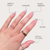 Picture of Glamnetic Press On Nails - Winter Storm | Semi-Transparent Short Almond Nails, Reusable | 15 Sizes - 30 Nail Kit