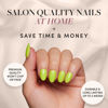 Picture of Glamnetic Press On Nails - Lime Green | Opaque Bright Neon Green Short Oval Fake Nails, Reusable | 15 Sizes - 30 Nail Kit