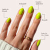 Picture of Glamnetic Press On Nails - Lime Green | Opaque Bright Neon Green Short Oval Fake Nails, Reusable | 15 Sizes - 30 Nail Kit