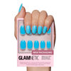 Picture of Glamnetic Press On Nails - Azure Blue | Opaque Bright Blue Short Round Fake Nails, Reusable | 12 Sizes - 30 Nail Kit