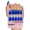 Picture of Glamnetic Press On Nails - Cobalt Blue | Opaque Bright Vibrant Blue Short Almond Fake Nails, Reusable | 15 Sizes - 30 Nail Kit